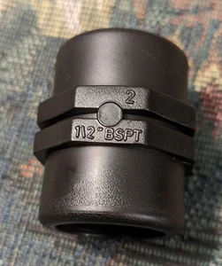 TP PVC Pipe fitting Full coupling Union w/ O-Ring 1/2" BSPT 2 ends Female thread - Picture 1 of 3