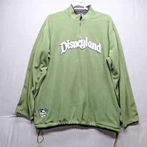 Disneyland Herren XXL Grün Fleece Quarter Zip Langarm Pullover Sweater - Bild 1 von 15