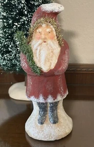 BETHANY LOWE BELSNICKLE SANTA PADRE NAVIDAD ROJO BRILLO 10.5" TEENA FLANNER - Imagen 1 de 6