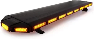 48 Amber Emergency Strobe Bar Lights Rooftop Security Flash Tow Truck Traffic - Picture 1 of 7