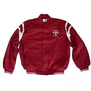 Vintage Russell Jacket Mens XL Red Bomber 90s Olympic Trojans Basketball Retro - Picture 1 of 5