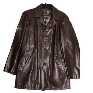 Startown Londontown Herren Lederjacke 40 Reg braun abnehmbares kariertes Futter - Bild 1 von 13