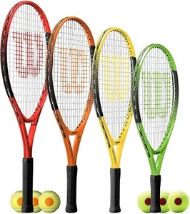 Raqueta de tenis junior Wilson Federer y 3 pelotas de tenis (tallas 19""- 25") - Imagen 1 de 1