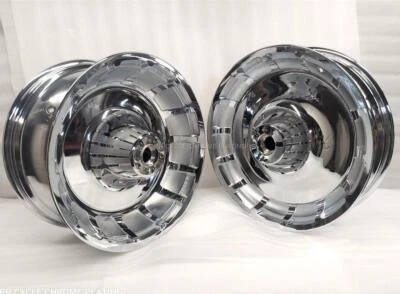 Harley Davidson Chrome Fatboy Fat boy Wheels 2018-2023  FLFB ,Exchange Program - Image 1 of 4