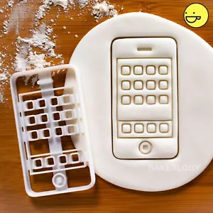 Smart Téléphone Coupe Biscuit Geeky Technology Mobile Handphone Biscuit Cadeau - Picture 1 of 4