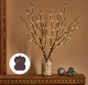Birchlitland Lighted Brown Branches 18IN 70L Warm White Fairy Lights, LED Willow - Picture 1 of 2