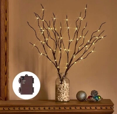 Birchlitland Lighted Brown Branches 18IN 70L Warm White Fairy Lights, LED Willow - Image 1 of 2