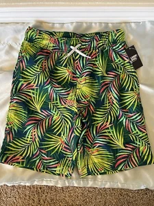 New Lands End Boys Swim Shorts Size 8 M Bathing Suit Swimming Trunks Tropical - Picture 1 of 1