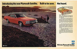 Vintage 1973 2-Page Magazine Ad Plymouth Satellite No Better Choice In Mid-Size - Picture 1 of 3