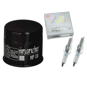 Kit de puesta a punto Suzuki 99-19 SFV650 SV650 2 tapones de iridio NGK y filtro de aceite HF138 - Imagen 1 de 4