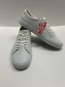 Scarpe da skate VANS uomo mono classiche tumble in pelle bianca sneaker taglia 11 nuove - Foto 1 di 15