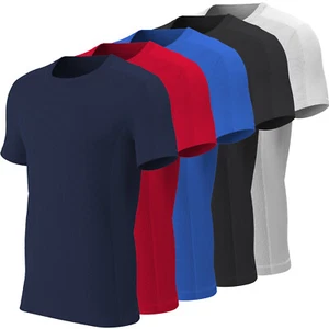 i-sports T-Shirts Performance Active wear Technical Tees Plain Training Gym Tops - Picture 1 of 39