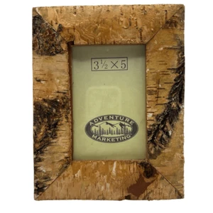 Birch Bark Rustic Picture Frame Designed To Hold A 3 x 5” Photo - Picture 1 of 9