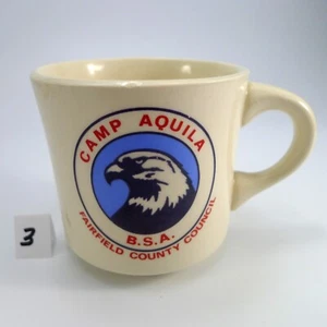 Vintage Boy Scout coffee mug: Camp Aquila Fairfield Council, CT 1970's – 80's. - Picture 1 of 7
