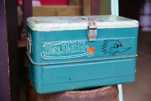 Vintage Von Dutch Car Cooler Hot Rod Ice Chest Rat Fink Rat Rod Accessory RARE - Picture 1 of 19
