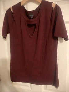 Worth Large 80 percent silk Large Maroon v-neck sweater - Picture 1 of 7