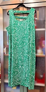 Nina Leonard Plus Size 2X Multicolor Pullover Dress 95%Polyester 5% Sp 45'' Long - Picture 1 of 2