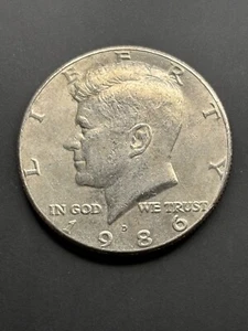 1986- D Kennedy Half Dollar: DOUBLE DIE OBVERSE ERROR - Bild 1 von 9