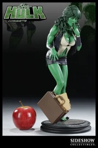 SIDESHOW MARVEL COMICS SHE HULK STATUE COMIQUETTE ADAM HUGHES AH! NEW U.S. - Picture 1 of 10