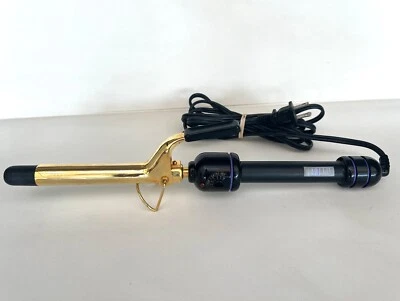 HOT TOOLS PRO SIGNATURE GOLD PROFESSIONAL CURLING IRON TONG 0.75" BARREL, #1101 - Image 1 of 4