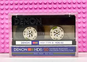 DENON HD6 50 TYPE II BLANK CASSETTE TAPE (1) (USED) - Picture 1 of 5