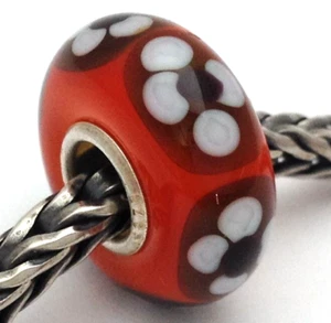 Authentic Trollbeads Ooak Universal Unique 140 Murano Glass Bead Charm Fits All - Picture 1 of 1