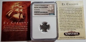 El Cazador Shipwreck 1742 Mo Mexico 1/2 Real NGC Certified Holed Sea Salvaged  - Picture 1 of 4