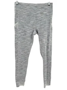 IVIVVA Leggings Stretch Pant Gray White Mesh Soft By Lululemon Girl's Size 14 - Picture 1 of 8
