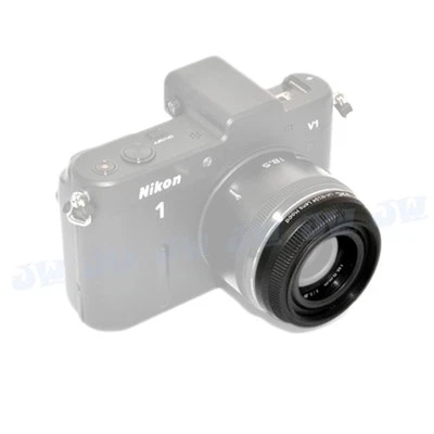 Pantalla de parasol atornillable JJC para Nikon 1 se adapta a NIKKOR 18,5 mm f/1,8 AS HB-N104 Foto 1 de 4