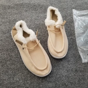 Unbranded Unisex Shoes US W 10 M 8 EU 41 Tan Colorblock Moccasin Bootie Slippers - Picture 1 of 10