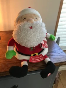 2011 Neu mit Etikett Hallmark Totally Ticklish Santa Plüsch Sammlerstück Weihnachten - Bild 1 von 4