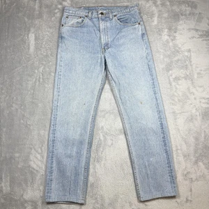 Vintage Levis 505 Jeans Mens 33x34 Blue Denim Straight Made USA 90s Zip Fly - Picture 1 of 22