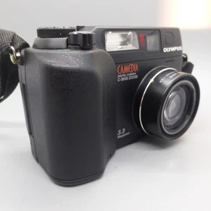 Olympus Digital Camera Camedia C-3030 Zoom 3.3MP Black Tested - Picture 1 of 9