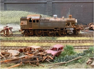 OO gauge locomotive: Scrapyard British Railways Ivatt, heavily rusted. Ref G6 - Picture 1 of 3