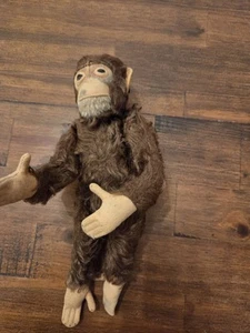 VINTAGE STEIFF Mohair Plush Jointed CHIMPANZEE JOCKO W/EAR BUTTON - Picture 1 of 8
