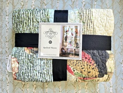 🐦‍⬛🦃🐓 John Derian Target 🎯 Quilted Throw Bird Collage, Brand New!  - Image 1 of 4