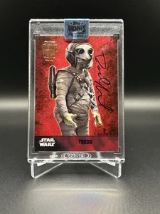2018 Topps Archives Star Wars Signature Series Teedo Auto #1/1 One Of One - Bild 1 von 2