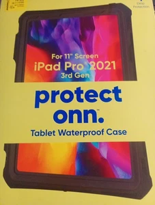 Protect onn Waterproof Tablet Case for iPad Pro 2021 3rd Gen 11'' Screen - Picture 1 of 3