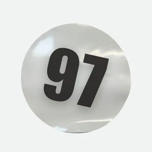 Pair of 12" Magnetic Race Car Number 97 Circular Magnet - Bild 1 von 1