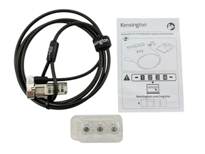 Combinación universal 3 en 1 para computadora portátil Kensington bloqueo de cable antirrobo - Imagen 1 de 11