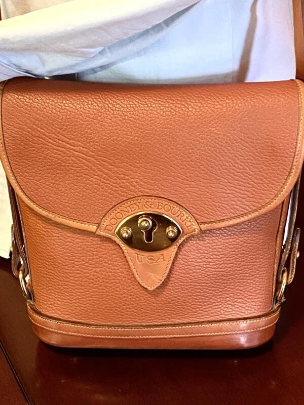 Bolso Espectador Grande Dooney & Bourke Raro Vintage Saddle Tan AWL Foto 1 de 4