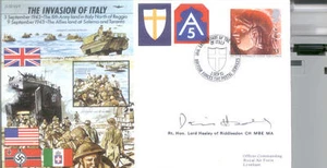 JS50 43/9 WWII Invasion od Italy RAF cover signd LORD HEALEY - Picture 1 of 1