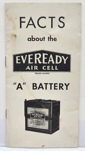 Batteria "A" Eveready anni '30 fatti circa libretto celle radio - Foto 1 di 4
