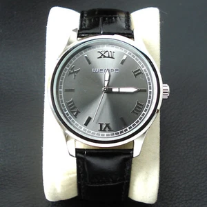 WEMPE Armbanduhr Herren Quarz-Uhr silbernes Zifferblatt orig. Armband Kroko Box - Bild 1 von 11