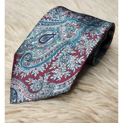 ¡¡IMPRESIONANTE!!  JOHN WEITZ PAISLEY CORBATA DE CUELLO HECHA A MANO Foto 1 de 4