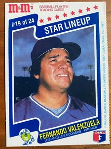 1987 M&M's Star Lineup - Fernando Valenzuela #19 - Picture 1 of 2