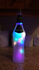 Decorative Recycled Midori Melon Liquer Lighted Bottle Lamp-Fairy Lights (multi) - Picture 1 of 3