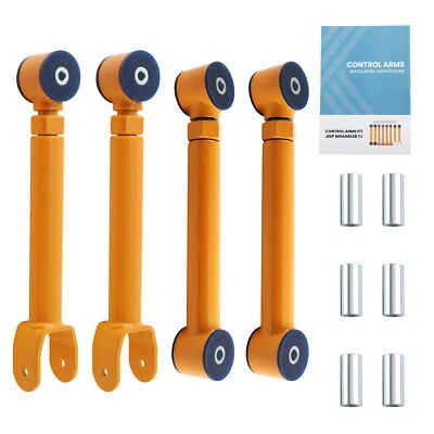ADJUSTABLE FRONT+REAR UPPER CONTROL ARMS 0''-8'' FOR JEEP WRANGLER TJ 97-06 NEW - Image 1 of 4