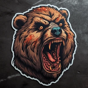 Calcomanía de vinilo para parachoques de ventana de vehículo para computadora portátil taza oso zombi - Imagen 1 de 10