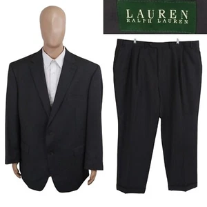 Ralph Lauren Zweiteiler braun gestreift 100% Wolle grau Anzug 50R Hose 44X28,5 - Bild 1 von 17